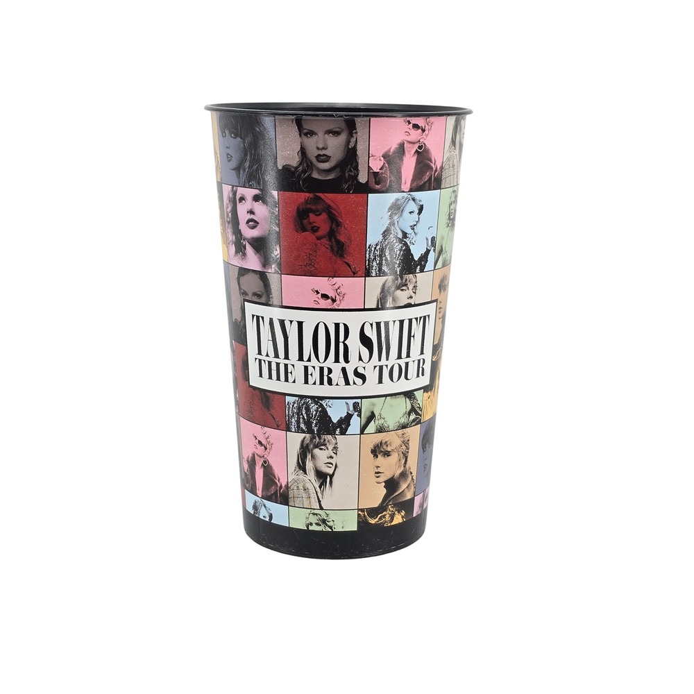 Taylor Swift The Eras Tour Concert Souvenir Cup Plastic Tumbler Black 2023 2024